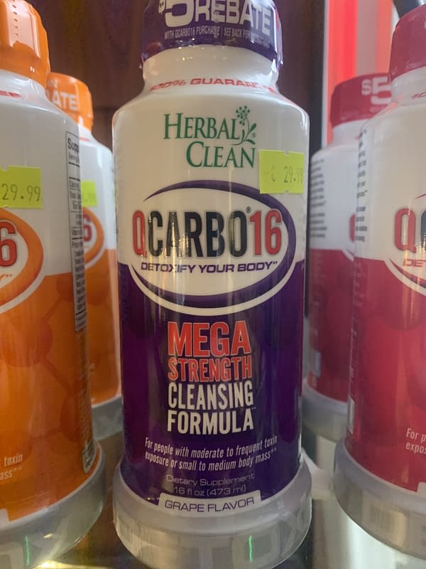 QCARBO16 Grape Mega Detox 16FL Oz The Dodd CBD Co